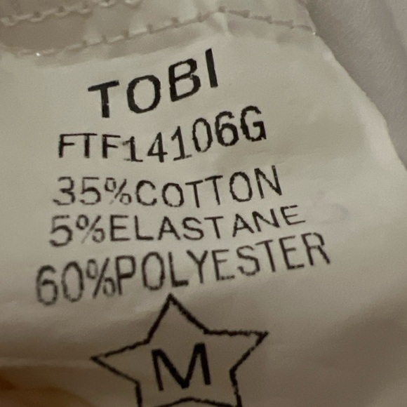 Tobi White Sheer Panel Crop Top - Picture 3 of 3